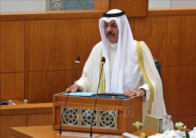Nội các Kuwait từ chức Thủ tướng Kuwait Ahmad Nawaf Al-Ahmad Al-Sabah phát biểu tại Quốc hội ở Kuwait City. Ảnh tư liệu: AFP/TTXVN