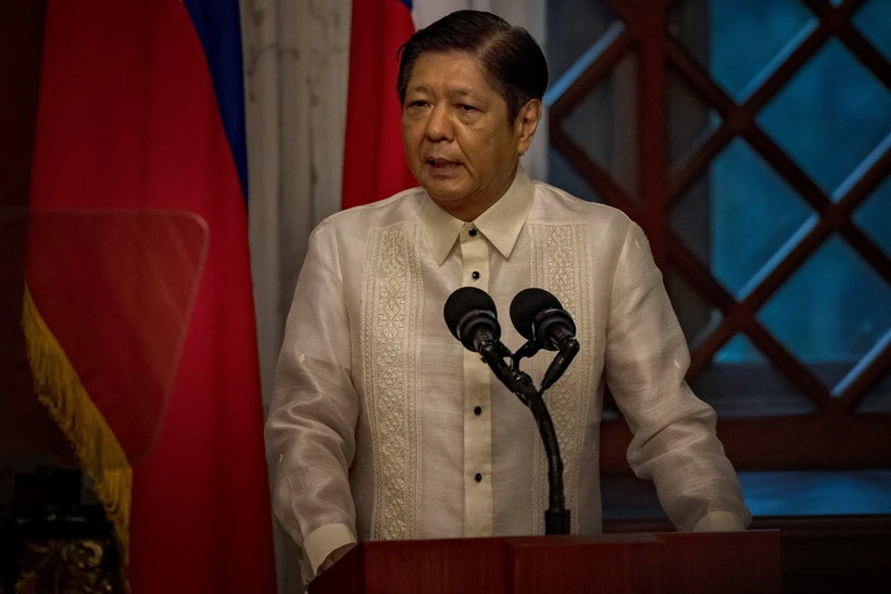 Tổng thống Philippines ký ngân sách quốc gia năm 2024 trị giá 103 tỷ USD Tổng thống Philippines Ferdinand Romualdez Marcos. (Ảnh: AFP/TTXVN)