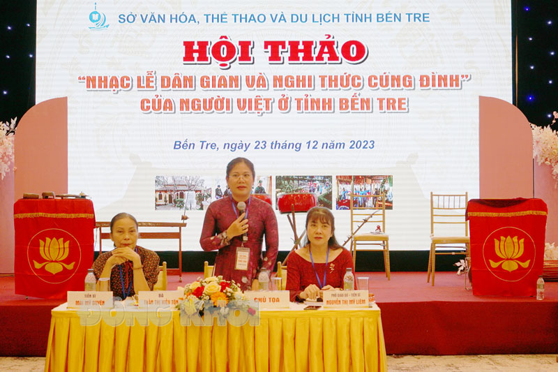 Hội thảo về nhạc lễ dân gian và nghi thức cúng đình của người Việt tại Bến Tre