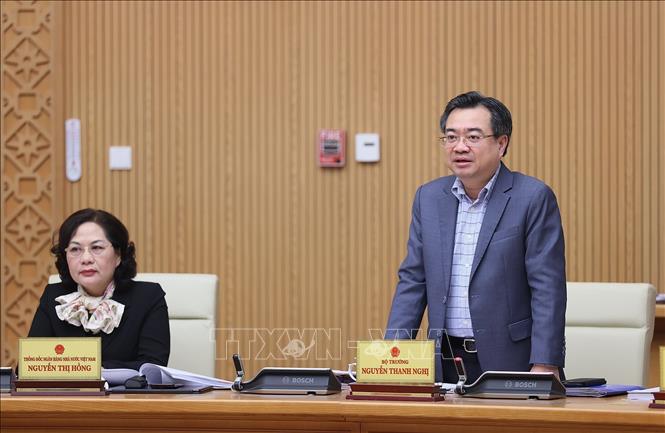 Đổi mới và đầu tư nhiều hơn nữa cho công tác xây dựng pháp luật, hoàn thiện thể chế Bộ trưởng Bộ Xây dựng Nguyễn Thanh Nghị phát biểu. Ảnh: Dương Giang/TTXVN