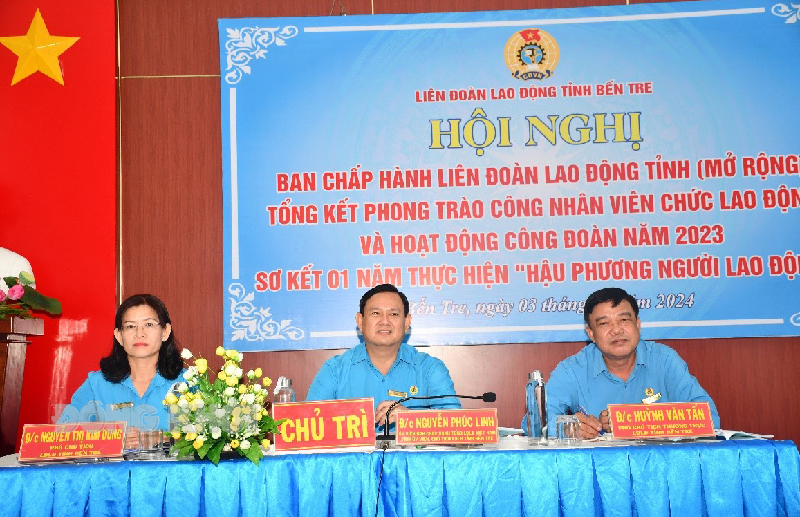 Hội nghị Ban Chấp hành Liên đoàn Lao động tỉnh lần thứ II, khóa XI Chủ trì hội nghị.