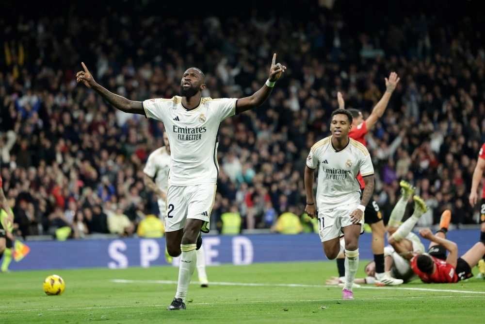 Rudiger trở thành người hùng của Real Madrid. Ảnh: Getty