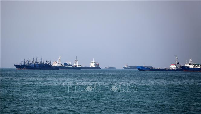 Các tàu chở hàng đi qua Vùng Vịnh. Ảnh minh họa: AFP/TTXVN