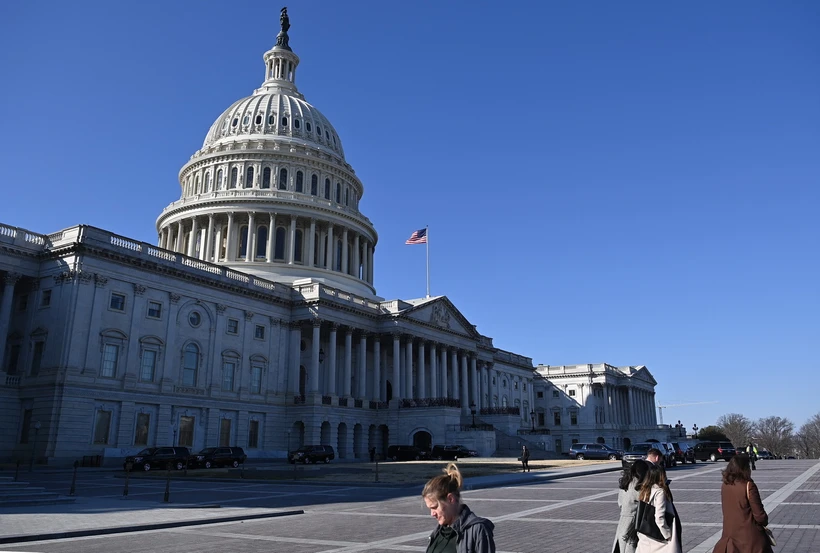 Tòa nhà Quốc hội Mỹ tại Washington, DC. Ảnh: AFP/TTXVN