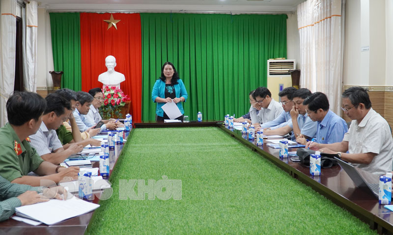 Ban Chỉ đạo Hội khỏe Phù đổng toàn quốc Khu vực V họp thành viên Phó chủ tịch UBND tỉnh Nguyễn Thị Bé Mười chủ trì cuộc họp