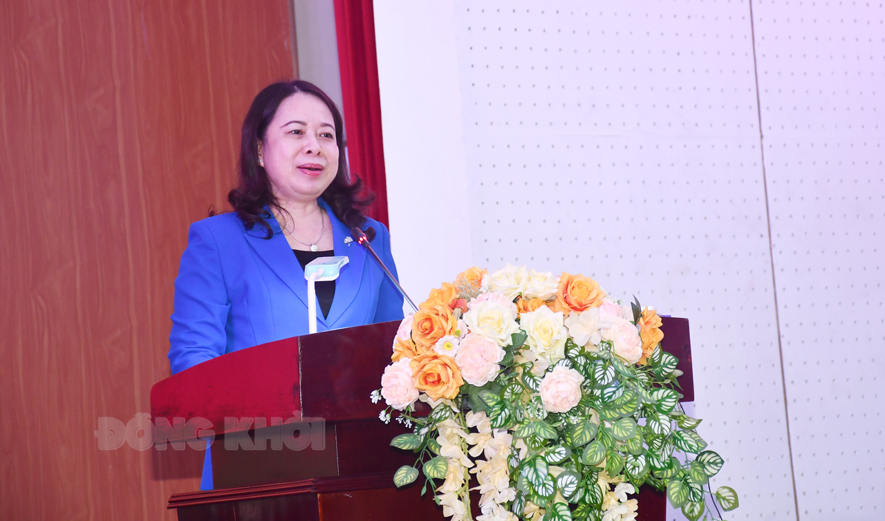 Phát biểu của Phó chủ tịch nước Võ Thị Ánh Xuân.