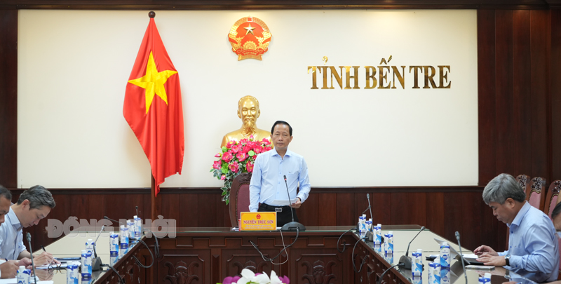 Phó chủ tịch Thường trực UBND tỉnh Nguyễn Trúc Sơn chủ trì cuộc họp kiểm tra tiến độ thực hiện các dự án khu dân cư, khu đô thị trên địa bàn tỉnh.  