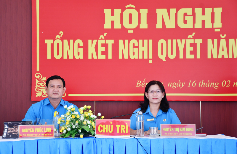 Tổng kết thực hiện Nghị quyết Đảng bộ Liên đoàn Lao động tỉnh năm 2023 Chủ trì hội nghị.