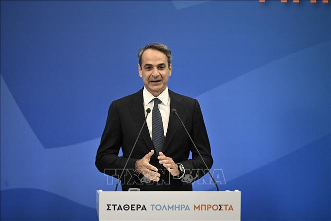 Thủ tướng Hy Lạp Kyriakos Mitsotakis. Ảnh tư liệu: AFP/TTXVN