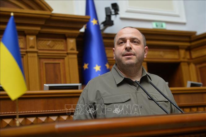 Bộ trưởng Quốc phòng Rustem Umerov phát biểu tại phiên họp Quốc hội ở Kiev, Ukraine, ngày 6-9-2023. Ảnh: AFP/TTXVN