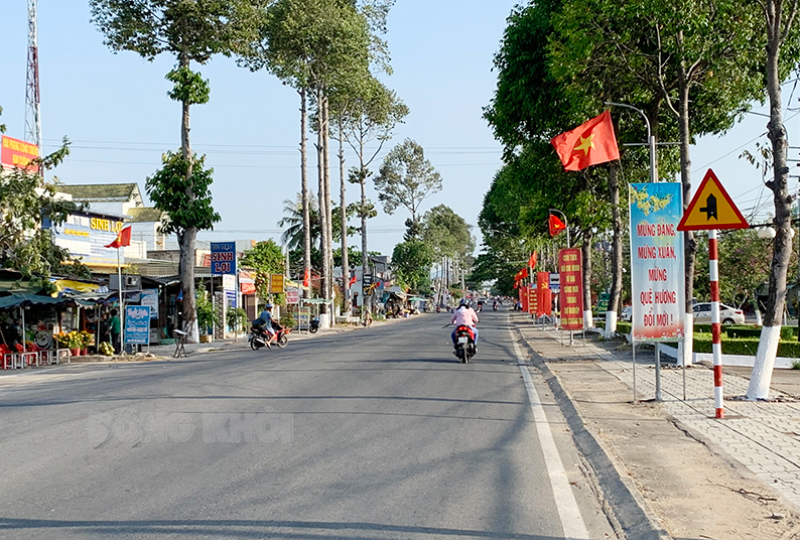 Đường vào Trung tâm hành chính huyện Châu Thành.