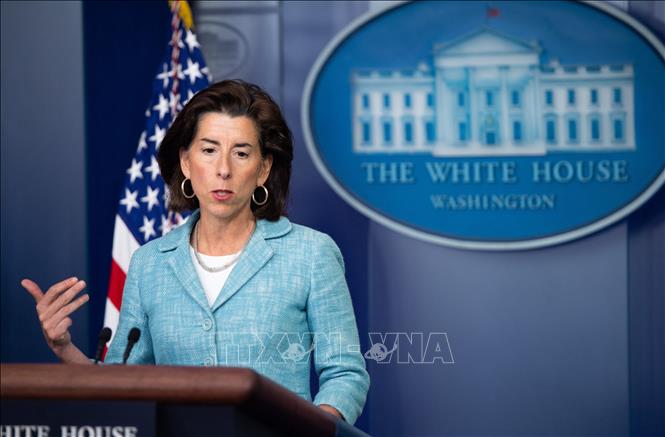 Bộ trưởng Thương mại Mỹ Gina Raimondo. Ảnh tư liệu: AFP/TTXVN