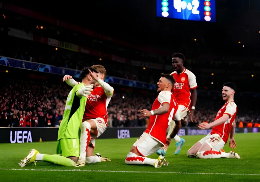 Arsenal thể hiện bản lĩnh trên chấm phạt đền.