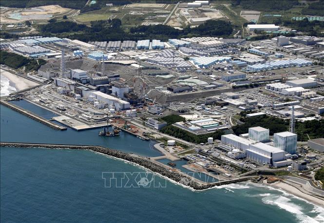 Toàn cảnh nhà máy điện hạt nhân Fukushima Daiichi ở tỉnh Fukushima, Nhật Bản. Ảnh: Kyodo/TTXVN