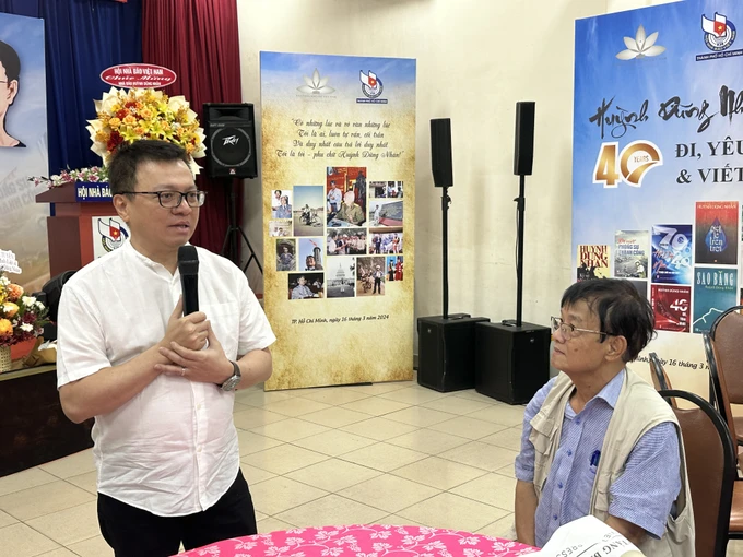 Ra mắt ấn phẩm 'Tuyển tập Huỳnh Dũng Nhân - Cuộc đời và cây bút' Nhà báo Lê Quốc Minh, Chủ tịch Hội Nhà báo Việt Nam trân trọng những công lao và đóng góp của nhà báo Huỳnh Dũng Nhân cho báo chí nước nhà.