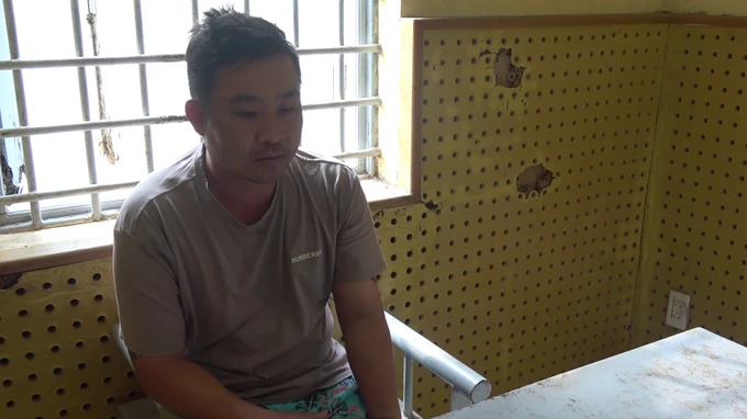 Bắt đối tượng chuyên 'lừa tình', chiếm đoạt tài sản Nguyễn Trọng Ngân tại khi bị bắt.