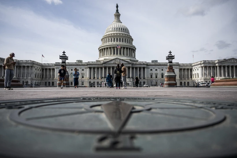 Tòa nhà Quốc hội Mỹ ở Washington DC., ngày 8-3-2024. (Ảnh: AFP/TTXVN)