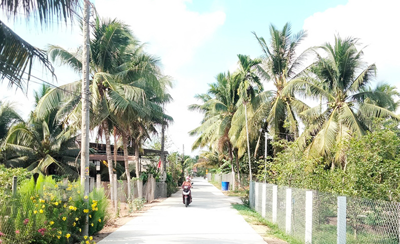 Tích cực tham gia xây dựng nông thôn mới Giao thông nông thôn ấp Phước Thới, xã An Phước.