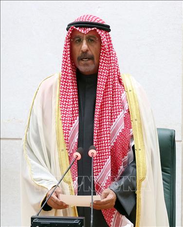 Thủ tướng Kuwait Sheikh Mohammad Sabah Al-Salem Al-Sabah phát biểu trước Quốc hội ở Kuwait City ngày 29-1-2024. Ảnh tư liệu: AFP/TTXVN
