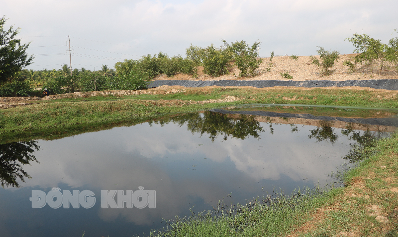 Vị trí dự kiến chôn lấp khoàng 14 ngàn tấn rác. Ảnh: Thạch Thảo