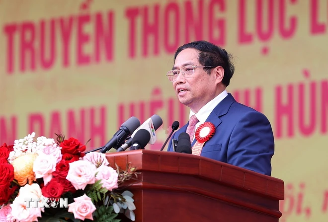 Thủ tướng: Xây dựng Cảnh sát Cơ động 'pháp luật sắc, nghiệp vụ tinh' Thủ tướng Phạm Minh Chính phát biểu tại Lễ kỷ niệm 50 năm Ngày truyền thống lực lượng Cảnh sát Cơ động. Ảnh: Dương Giang/TTXVN