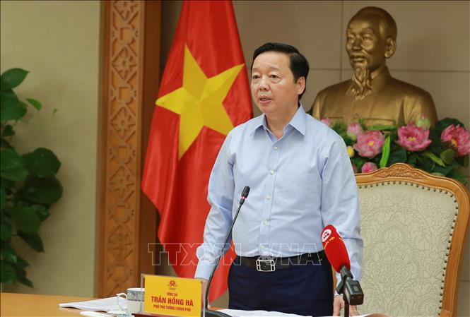 Phó thủ tướng Trần Hồng Hà phát biểu chỉ đạo. Ảnh: Văn Điệp/TTXVN