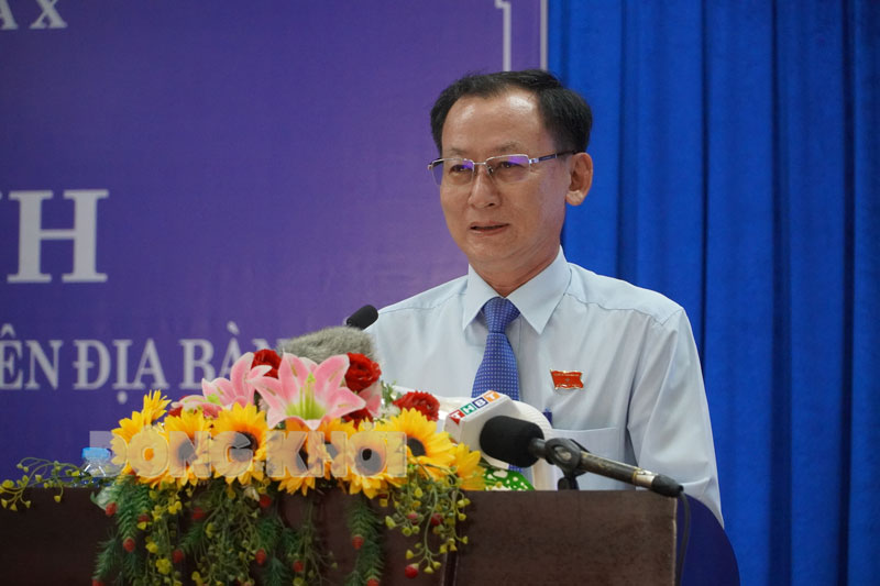 Phó chủ tịch UBND tỉnh Nguyễn Minh Cảnh làm rõ thêm công tác quản lý nhà nước về môi trường