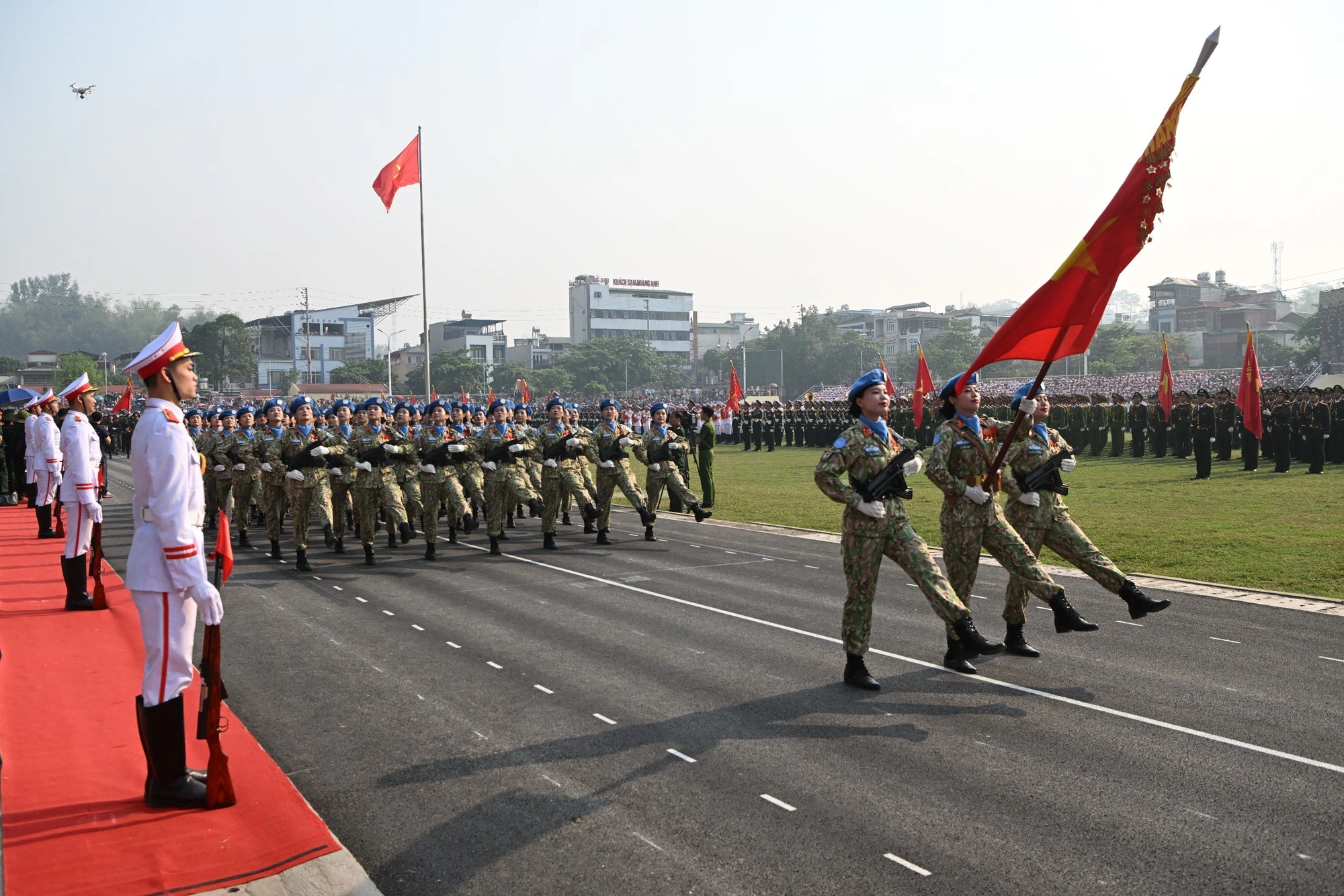 12.000 người hợp luyện diễu binh, diễu hành tại Điện Biên Phủ