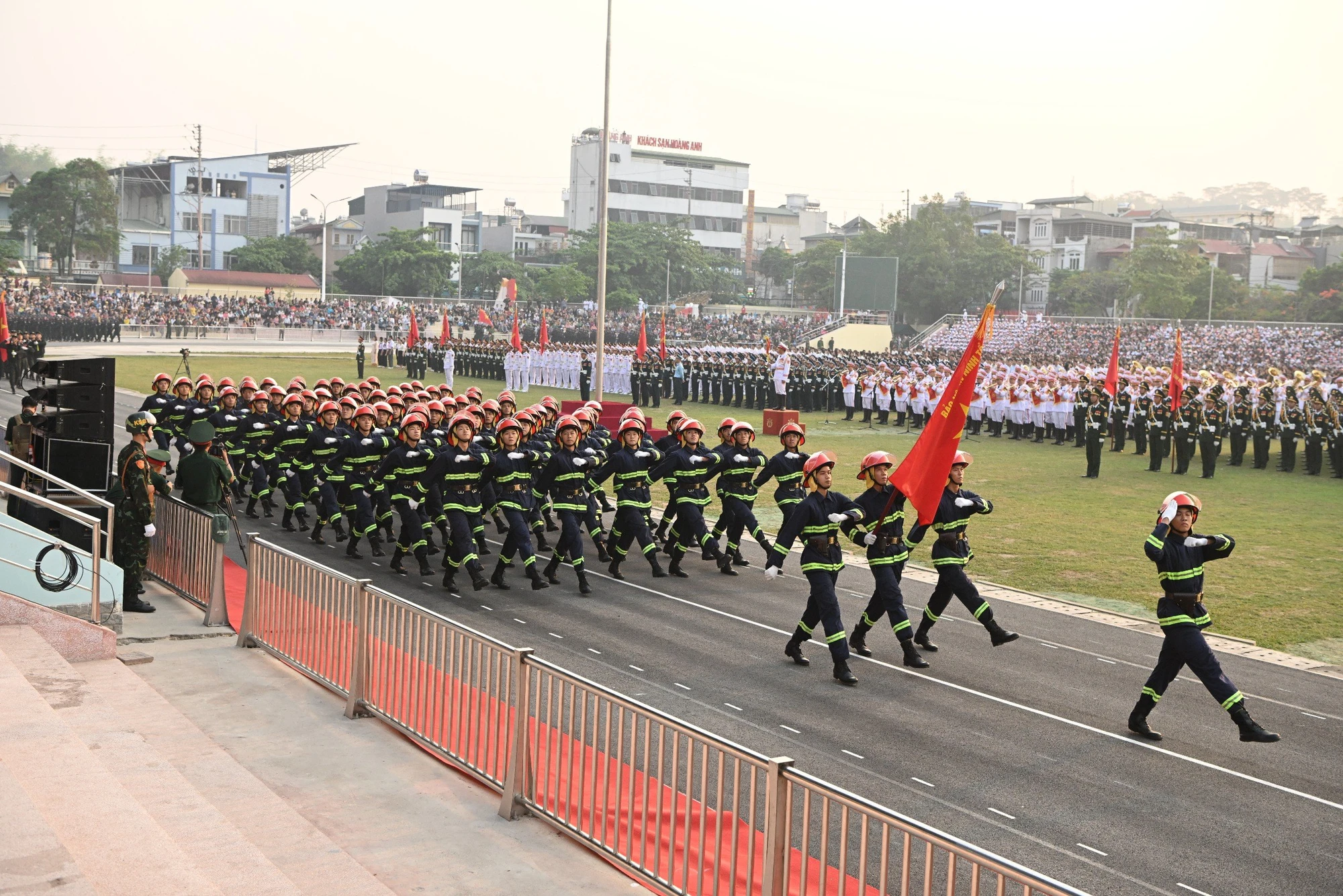 12.000 người hợp luyện diễu binh, diễu hành tại Điện Biên Phủ