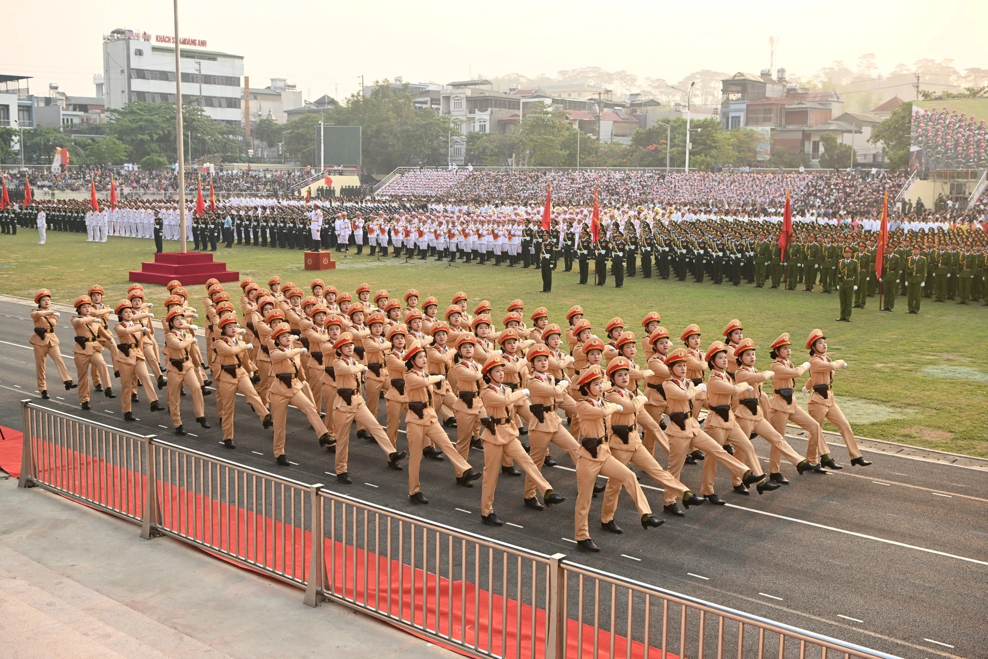12.000 người hợp luyện diễu binh, diễu hành tại Điện Biên Phủ