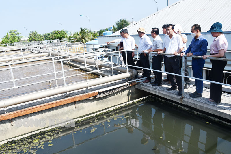 Khảo sát hệ thống xử lý nước thải tại các nhà máy trong Khu công nghiệp Giao Long, huyện Châu Thành.