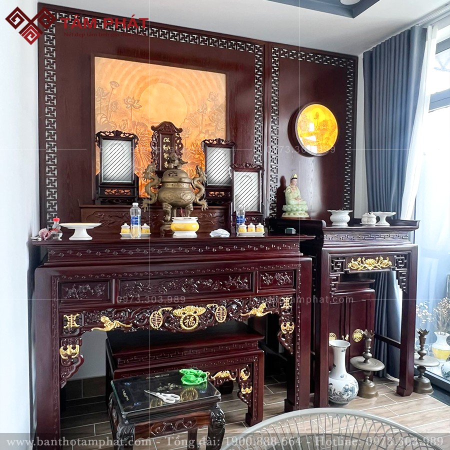 Bàn thờ Tâm Phát: Nét đẹp truyền thống hòa quyện với phong cách hiện đại