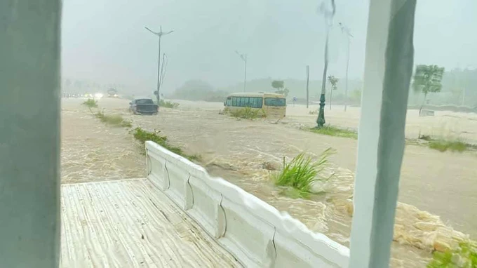 Trung tâm TP. Lào Cai sáng 15-5. Ảnh: CTV