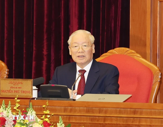 Khai mạc Hội nghị lần thứ chín Ban Chấp hành Trung ương Đảng khóa XIII Phiên khai mạc Hội nghị Trung ương lần thứ chín, khóa XIII. Ảnh: Trí Dũng/TTXVN