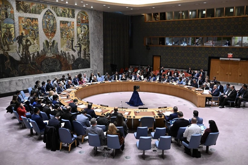 Hội đồng Bảo an Liên hợp quốc mặc niệm cố Tổng thống Iran Ebrahim Raisi Toàn cảnh một phiên họp của Hội đồng Bảo an Liên hợp quốc. Ảnh: Anadolu Agency/TTXVN