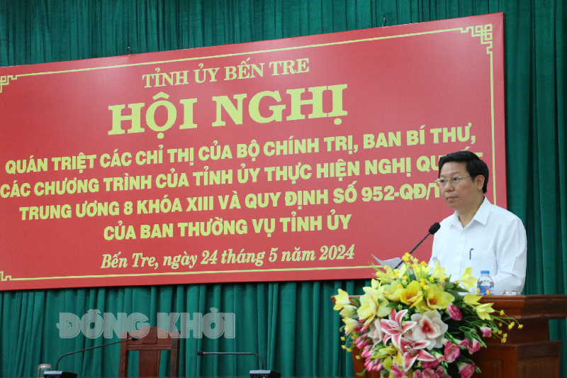 Phát biểu khai mạc hội nghị Phó bí thư Thường trực Tỉnh ủy Trần Thanh Lâm 