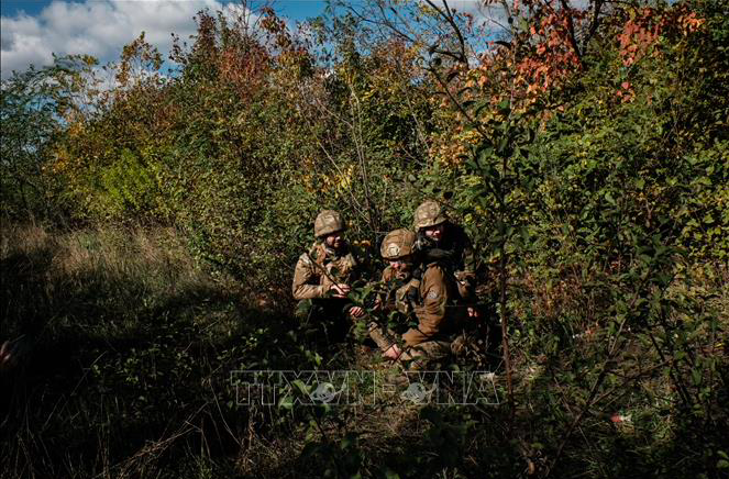 Binh sĩ Ukraine làm nhiệm vụ tại vùng Donetsk, ngày 12-10-2022. Ảnh minh họa: AFP/TTXVN