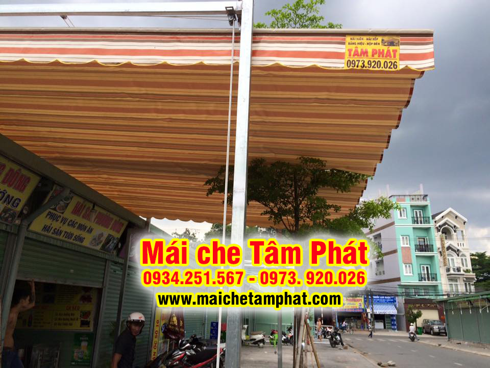 Mái che Tâm Phát - Địa chỉ lắp đặt mái xếp, mái hiên, mái bạt kéo uy tín, chất lượng
