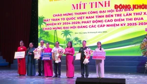 Mít-tinh chào mừng thành công Đại hội đại biểu MTTQ Việt Nam tỉnh lần thứ X