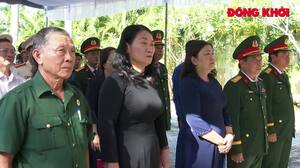 Lễ truy điệu và cải táng hài cốt liệt sĩ tại Nghĩa trang tỉnh