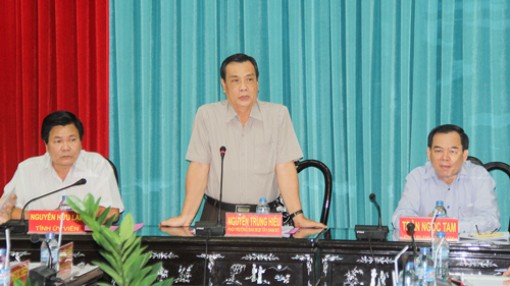 Đoàn công tác Ban Chỉ đạo Tây Nam Bộ làm việc tại tỉnh