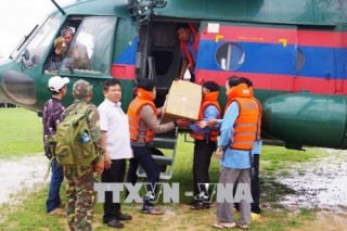 Quân đội Việt Nam hỗ trợ Lào khắc phục sự cố vỡ đập thủy điện