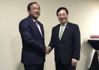 Phó thủ tướng Phạm Bình Minh tiếp Bộ trưởng Ngoại giao Campuchia và Na Uy