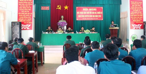 Bộ Tư lệnh Quân Khu 9 đối thoại dân chủ với cán bộ, chiến sĩ Ban Chỉ huy Quân sự huyện Bình Đại