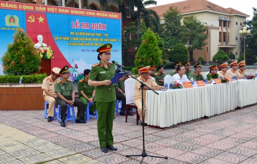 Công an tỉnh ra quân cao điểm đảm bảo trật tự an toàn giao thông - trật tự xã hội