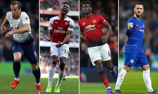 Cuộc đua tóp 4: Arsenal, Chelsea,  MU  và Tottenham
