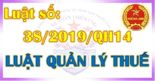 Luật Quản lý thuế số 38/2019/QH14