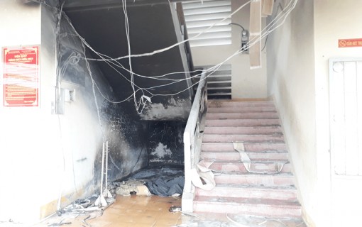 Cháy tại Trường THCS Khánh Thạnh Tân