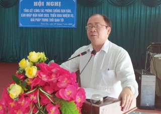 Bình Đại tổng kết công tác phòng chống hạn mặn