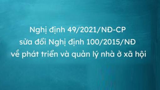 Điểm mới của Nghị định số 49/2021/NĐ-CP của Chính phủ